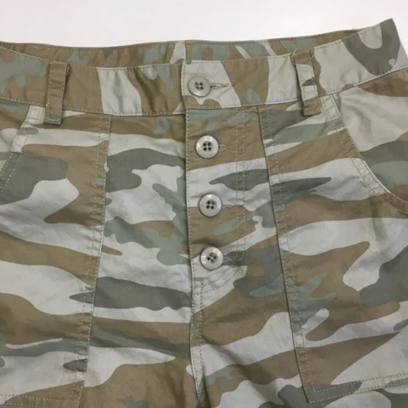 RAILS Light Sage Camo ADLER Button Fly Utility Ankle/Cropped Jeans Pant - Picture 7 of 13